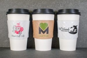 1 and 2 color coffee sleeve printig