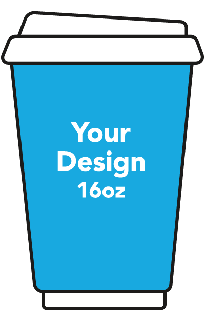 16 oz double wall paper cup template