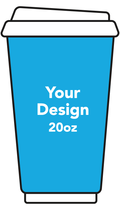 20 oz double wall paper cup template