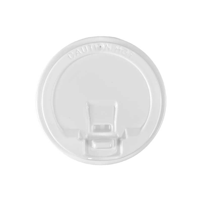 White tear back lid for 12oz hot cup