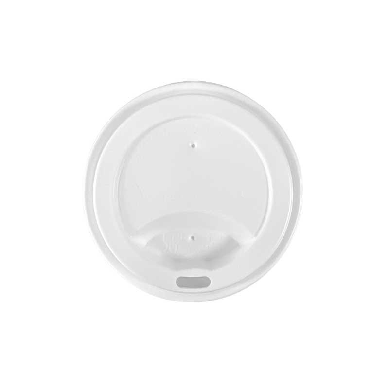 White 8oz dome lid for 8oz hot paper cups